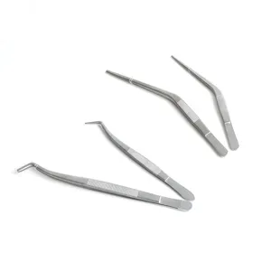 Professional stainless steel gun-shaped ear tweezers for ENT medical and personal care
