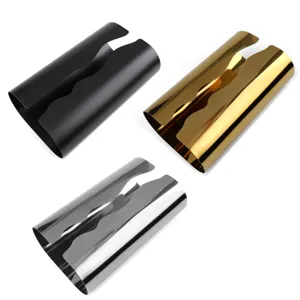 Boîte à mouchoirs minimaliste en acier inoxydable en or, noir et argent élégants