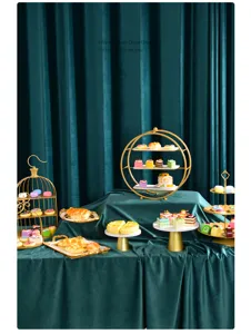 Luxury gold iron dessert stand set for elegant wedding party table decoration