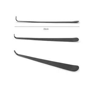 Éteignoir à mèche de bougie professionnel de 20 cm en métal noir mat avec gravure