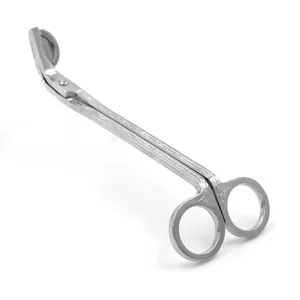 Premium bright chrome silver stainless steel candle wick trimmer with semi-circular head