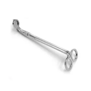 Silver stainless steel candle wick trimmer scissor tool for safe aromatherapy candle use