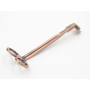 Vintage stainless steel candle wick trimmer bronze candle scissors household tool