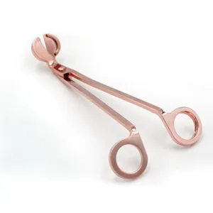 Professioneller Kerzendochtschneider aus Edelstahl in Roségold mit Rundkopfdesign