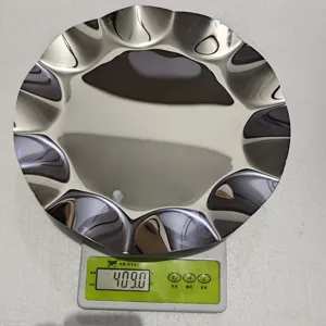 Assiette à fruits en acier inoxydable style européen plateau ondulé minimaliste pour thé