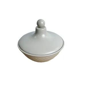 Middle Eastern style grey iron candy bowl with lid storage jar for snacks and decor