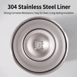 Top view of 304 stainless steel insulated tumbler liner with SUS304 stamp