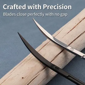 Professional curved aquatic plant scissors for aquarium landscaping and maintenance