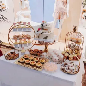 European iron dessert stand set for wedding and birthday party table decorations