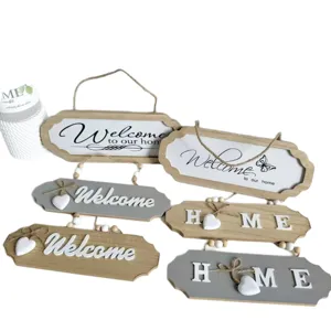Rustic vintage wooden welcome door signs and HOME wall plaques for home wall decor