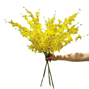 Künstliche gelbe Oncidium-Orchideen Seidenblumen für die Dekoration