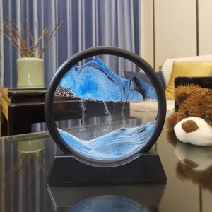 Adorno creativo de pintura de paisaje de arte de arena movediza 3D para sala y oficina