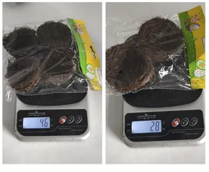 Detailed view of the weight measurement for handmade vine bird nests for Easter decor