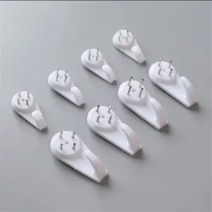Seamless Invisible Wall Hooks Plastic White Hardwall Hangers For Photo Frames Oil Paintings Wedding Photos Mounting Hardware