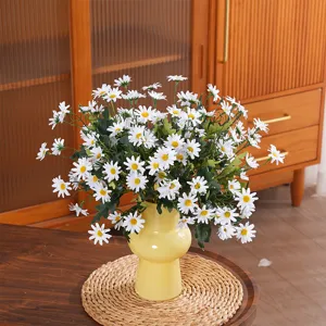Kunstmatige Madeliefje Zijden Bloemen Boeket Decoratieve Nep Planten Bloemstuk Voor Huis Tuin Kantoor Decoratie