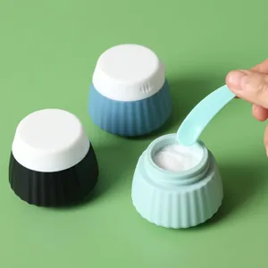Portable Silicone Travel Refillable Bottles Leakproof Squeeze Containers For Lotion Toiletries Cream With Storage Bag Spoons