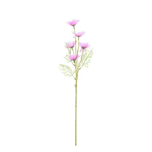 Einzelner Zweig eleganter rosa künstlicher Kosmosblumen für realistische Dekoration