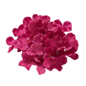 Artificial hydrangea flower head fake silk floral for wedding party home background wall decor