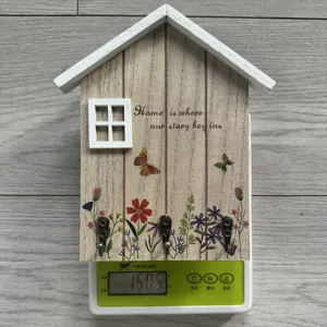 Nordic style wooden house-shaped key hook wall decoration weighed at 150.5g for detail