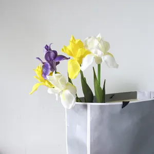 Artificial PU iris flower simulation plant arrangement European decorative fake flower decor