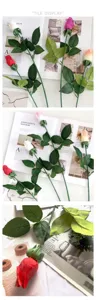 Detailed view of artificial moisturizing roses with realistic texture for wedding decor