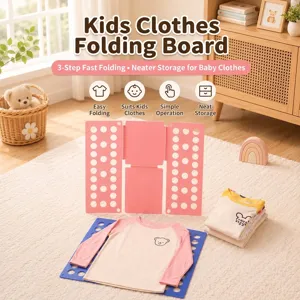 Quick Clothes Folding Board for Kids and Adults Plastic Laundry T-shirt Shirt Folder Organizer Space Saving Household Storage Tool