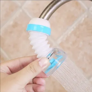 Flexible 360 degree rotating kitchen faucet aerator and splash-proof sprinkler head