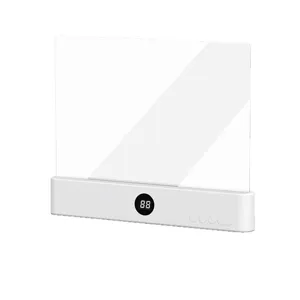 Minimalist LED flat panel reading light with eye protection and stepless dimming feature