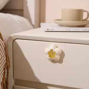 Cream flower-shaped decorative air freshener and odor remover box for home and car