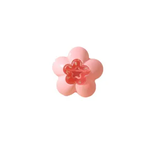 Pink flower-shaped air freshener container storage box for bathroom deodorizer and car