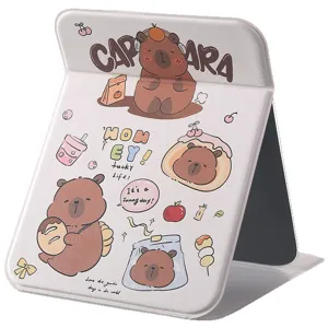 Süßer faltbarer Capybara-Tisch-Make-up-Spiegel mit niedlichen Cartoon-Illustrationen