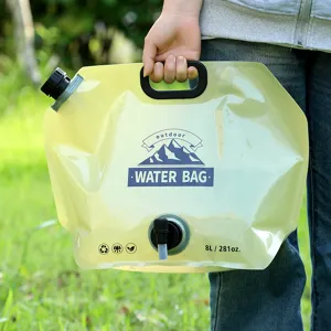 Outdoor Collapsible Water Bag Portable Foldable Water Container Large Capacity Storage Tank With Handle For Camping Hiking Travel