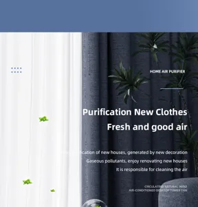 Cadre de vie élégant montrant un purificateur d'air pour un air intérieur frais et pur