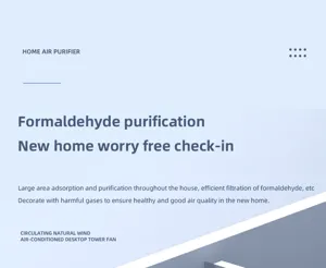 Détail du purificateur d'air montrant la purification du formaldéhyde et ses fonctions