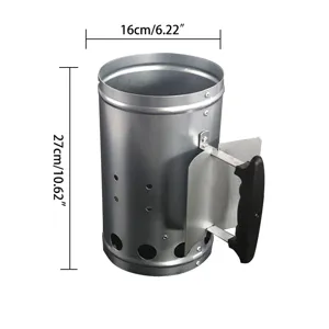 Spécifications détaillées de taille pour la cheminée d'allumage charbon de 27 cm