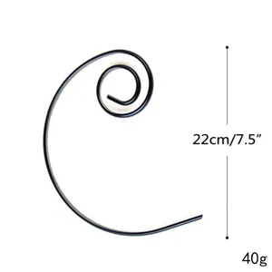 Detail eines schwarzen runden Grillspießes mit 22 cm Durchmesser und 40 g Gewicht