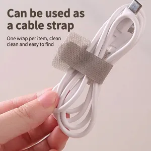 Attaches de câbles Velcro grises réutilisables pour organiser les fils et câbles