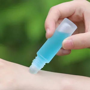 Φορητό γυάλινο μπουκάλι 5ml με μπίλια για αιθέρια έλαια που εφαρμόζεται στο δέρμα