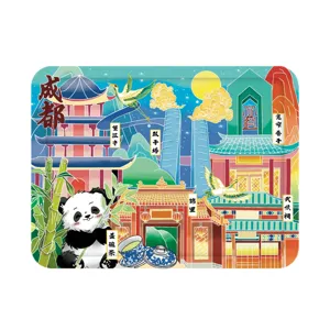 Creative Cartoon City Illustration Self-Heating Body Warmer Stickers Disposable Winter Warm Paste Pads For Back Waist Belly Warming