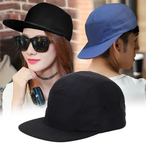 Unisex 5-Panel Skateboard Cap Flat Brim Hip Hop Baseball Hat Lightweight Breathable Streetwear Sun Protection Adjustable Cap