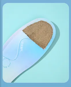 Close-up detail of mint-infused cooling insole showing internal herb powder texture