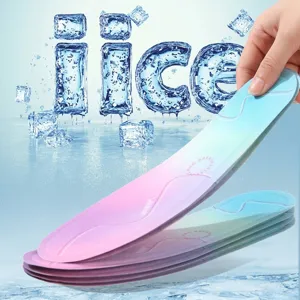 Ultra-thin ice-feeling breathable insoles for summer with cooling gradient design