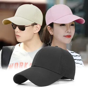 Casquette de Baseball en Nylon Maille Couronne Structurée Chapeau de Soleil Respirant Homme Femme Extérieur Mode Visière Courbée