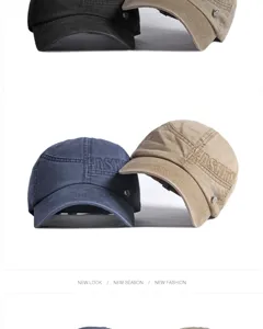 Detail view of washed cotton baseball cap with FASHION embroidery and vintage finish