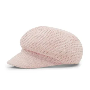 Cappello newsboy rosa chiaro traspirante da donna con visiera protettiva solare