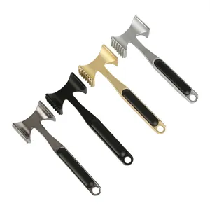 Professionelles doppelseitiges Fleischhammer-Set aus Metall in vier verschiedenen Farben