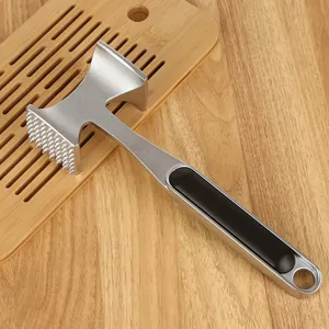 Professioneller doppelseitiger Fleischklopfer aus Metall mit rutschfestem Griff für die Küche