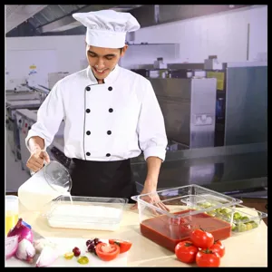 Bacs Gastronormes professionnels en plastique PC transparent de qualité alimentaire