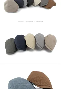 Detailed view showcasing varied colors and jacquard textures of breathable summer berets