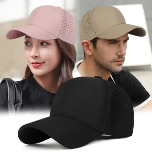 Unisex Fitted Schnelltrocknend Baseballkappe Sonnenschutz Atmungsaktiv Mesh Outdoor Sport Hut Hard Top Einfarbig Strukturierter Sonnenschutzhut